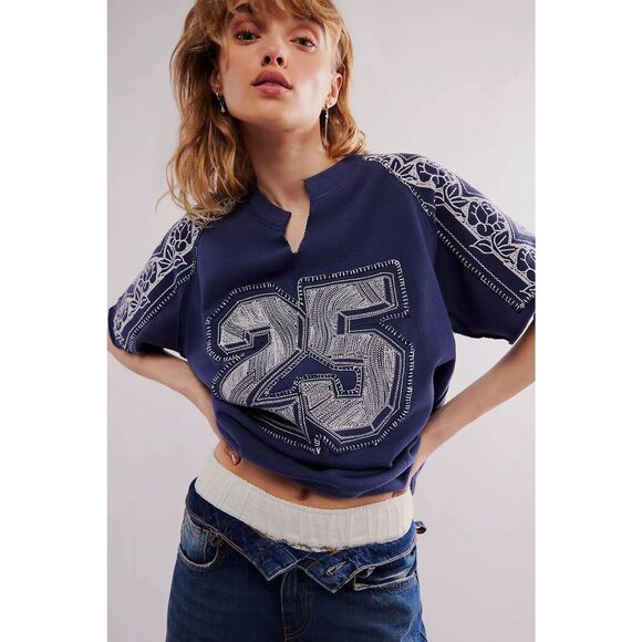 Free People Tops - NWT Free People Rose Sweatshirt Size Small